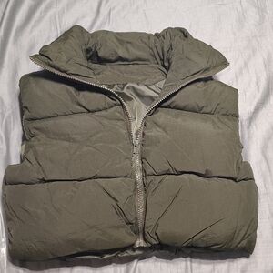 Olive Green Puffer Vest
